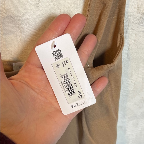 Altar'd State Intimates Nude Thong Bodysuit, Size M/L - Picture 3 of 5